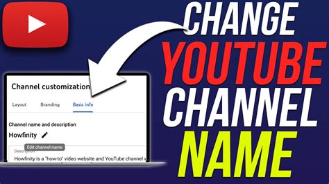 how to change your youtube chanel name